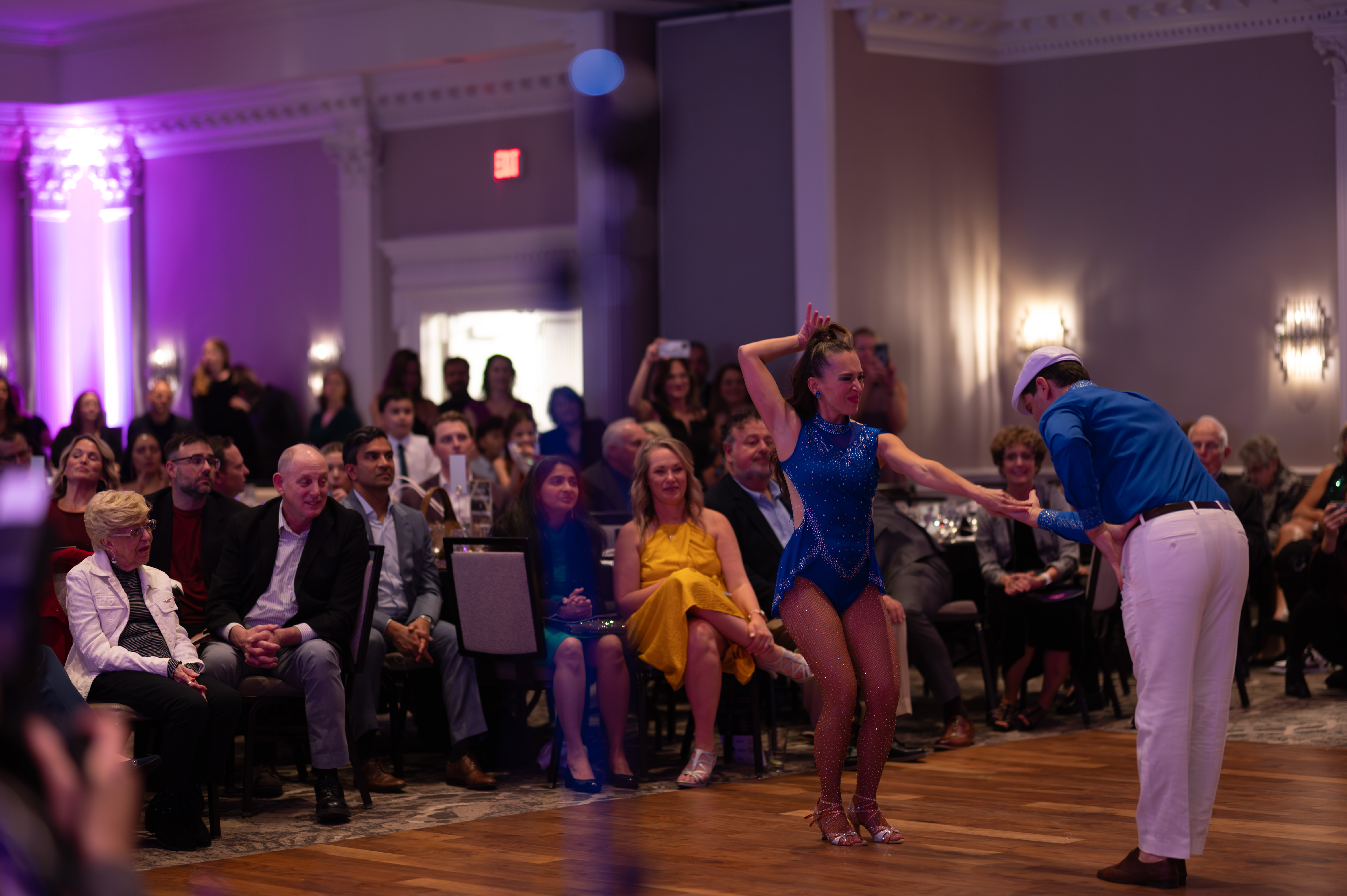 Elegant dance pose at gala