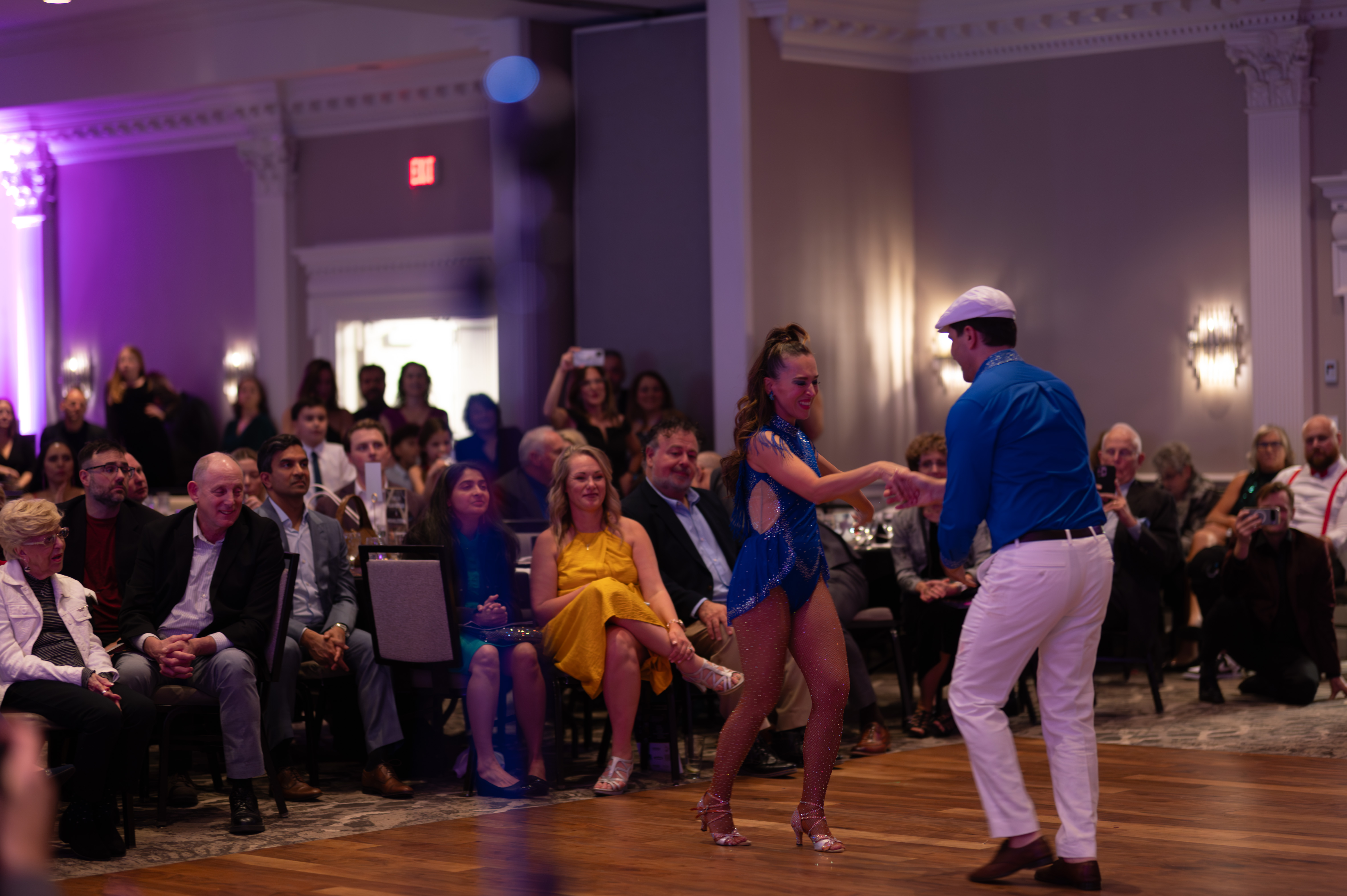 Dance performance with audience watching
