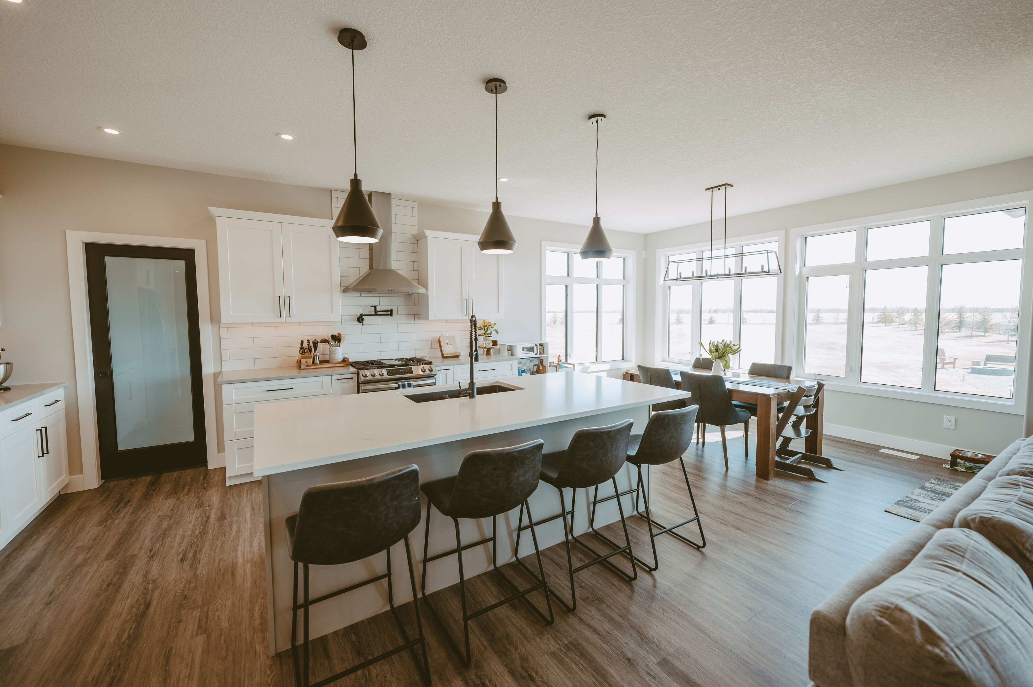 Modern open concept kitchen