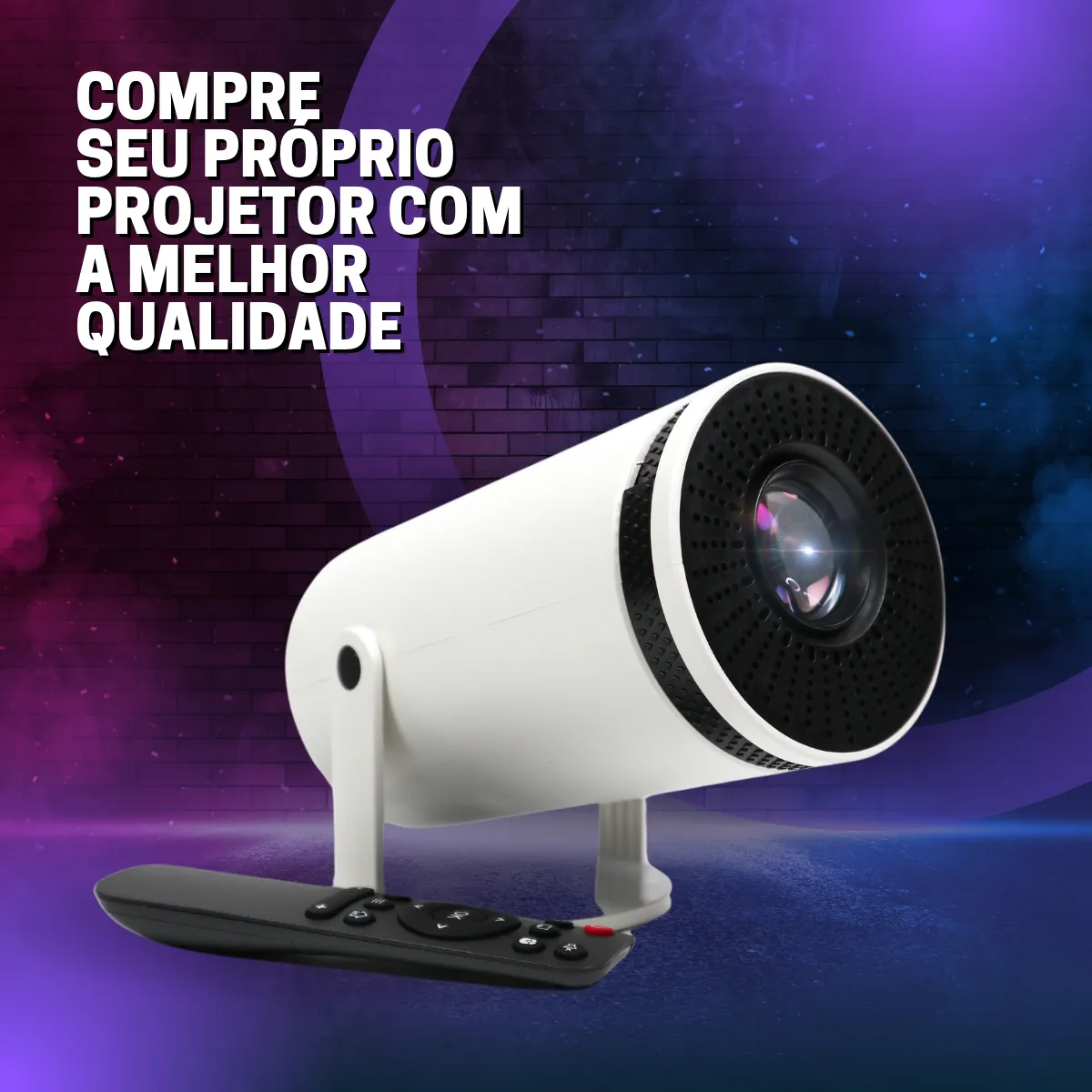 Projetor com controle remoto e melhor qualidade