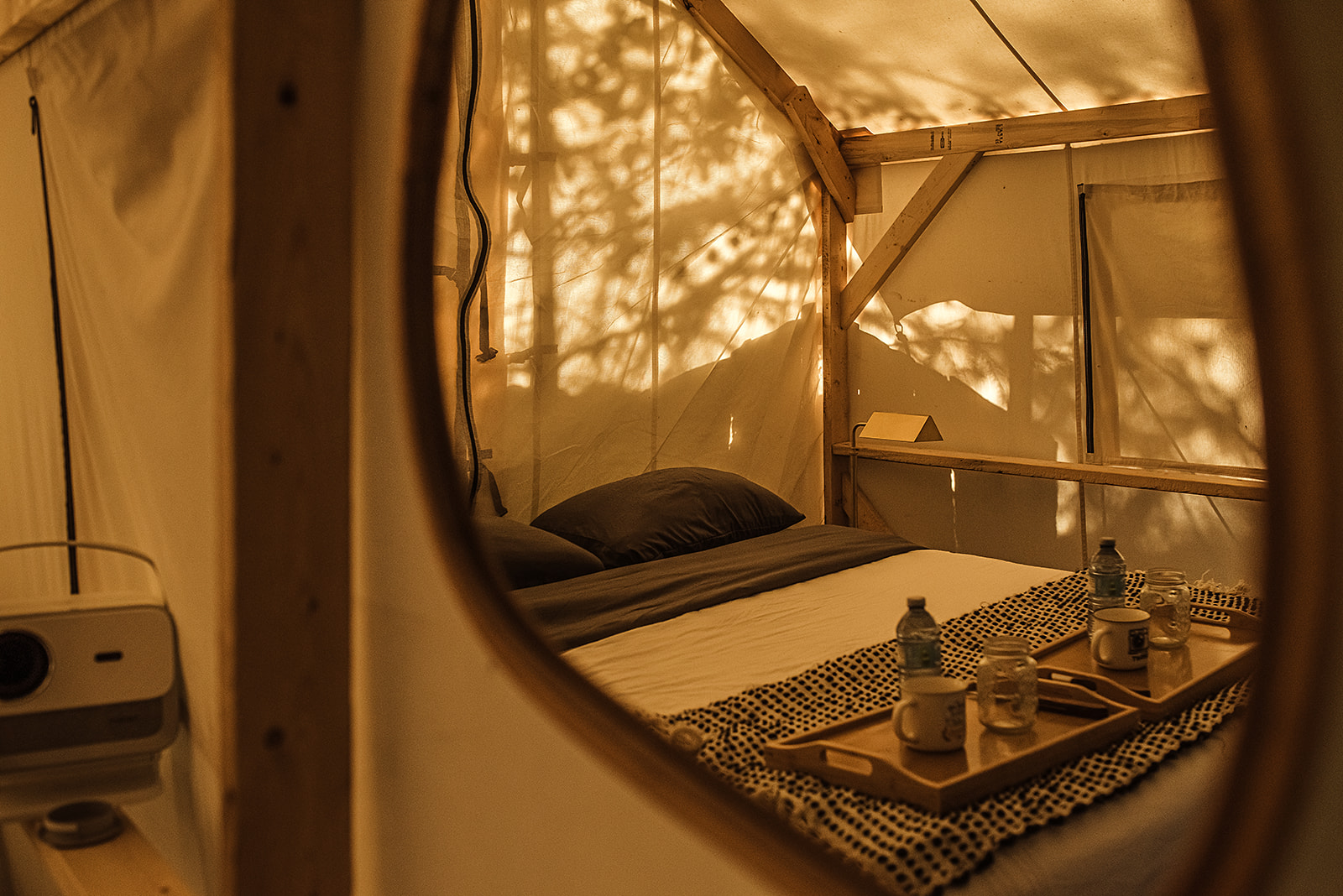 Golden Mountain Glamping Tent Interior