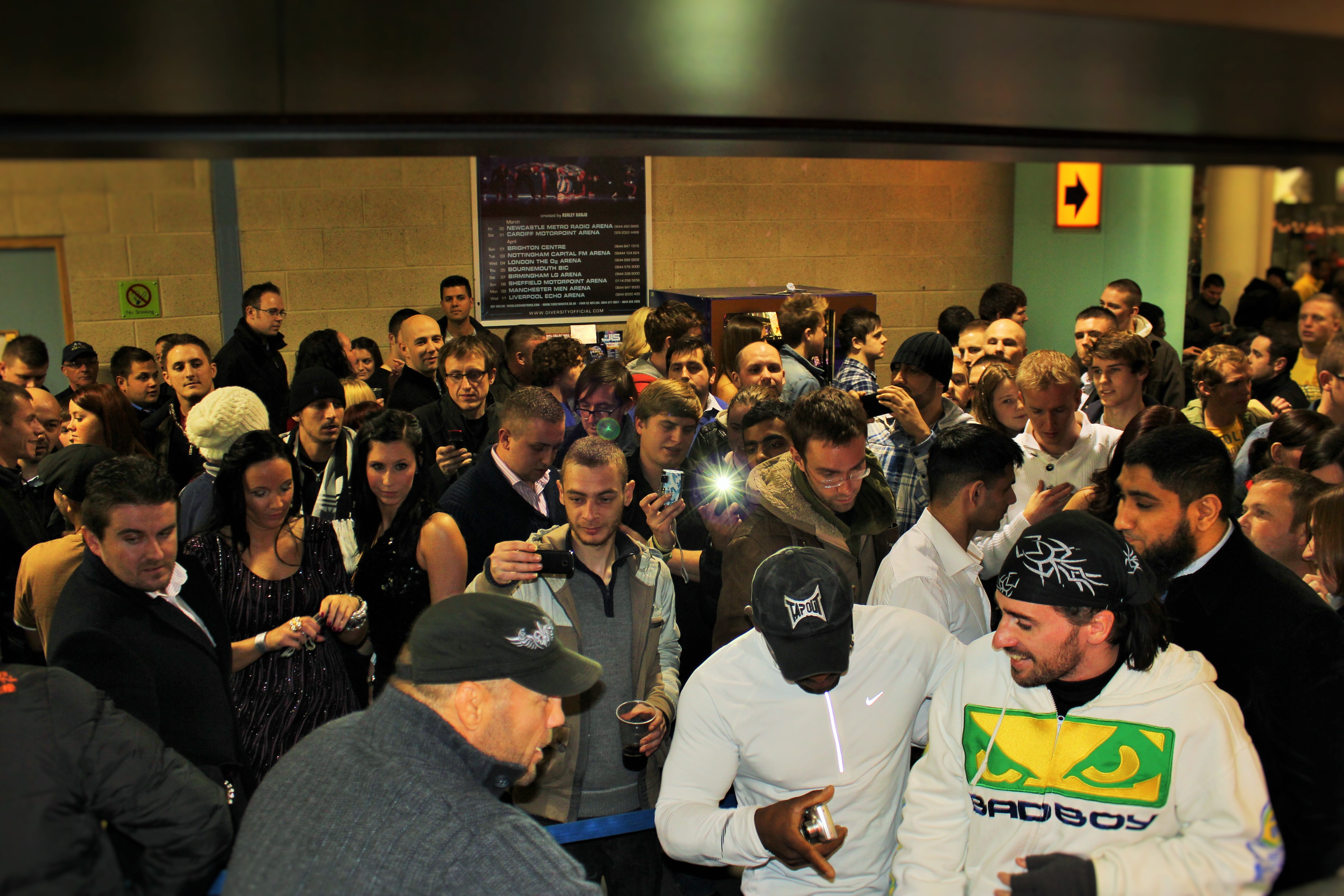 Randy Couture with massive crowd at Nottingham event