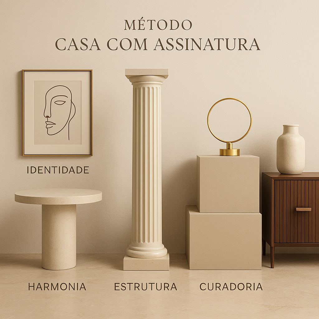 Método Casa com Assinatura - Identidade, Harmonia, Estrutura, Curadoria