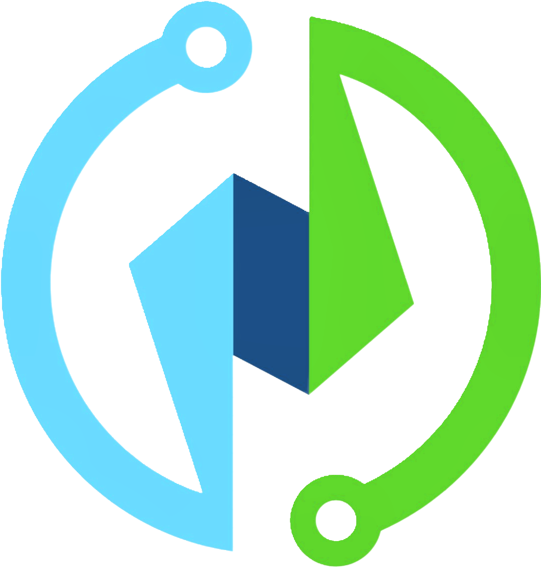 Green Cycle Logo featuring blue and green circular elements