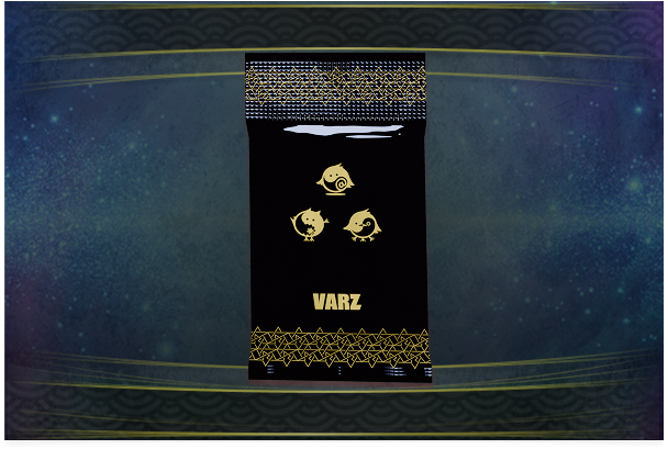 VARZ Divine Foil Pack displayed against a navy and gold celestial backdrop