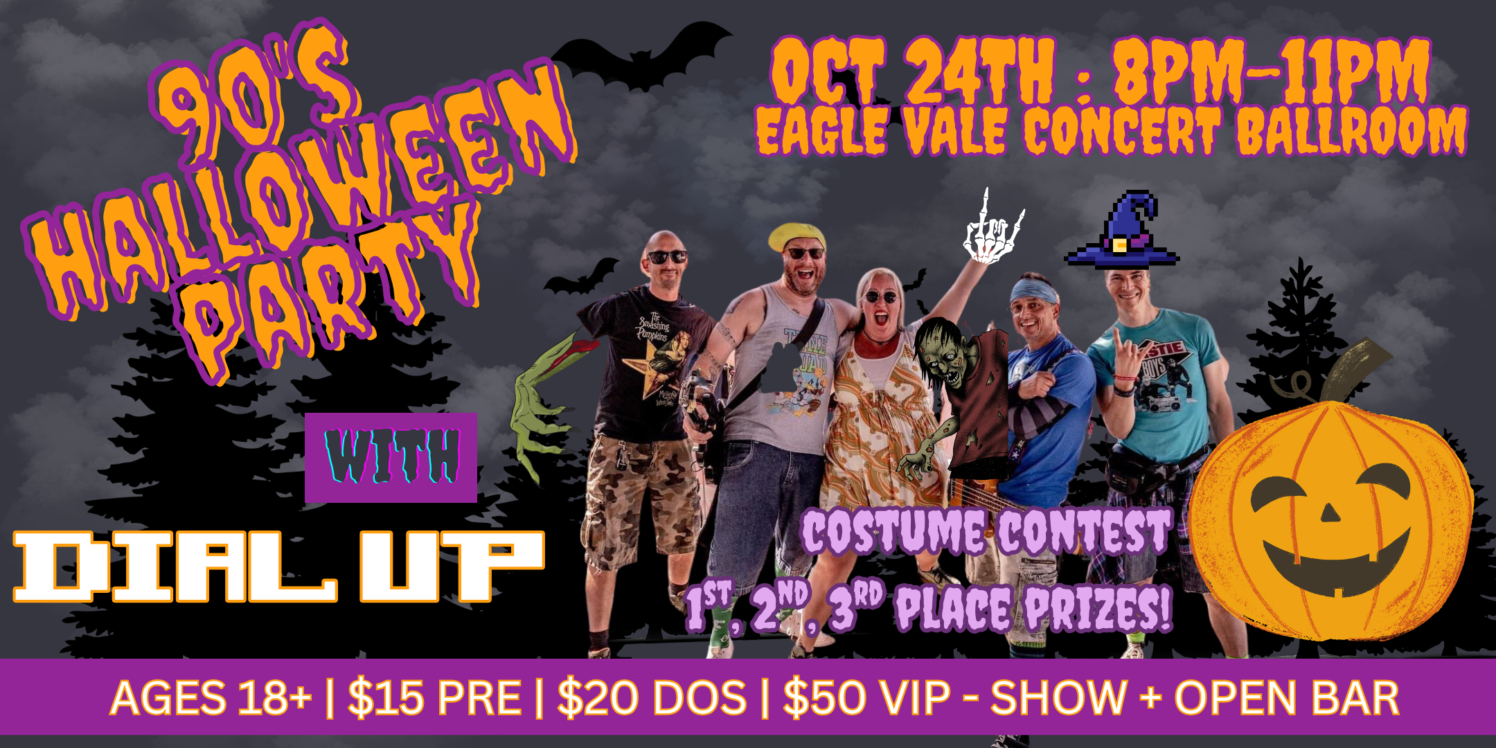 Dial Up Halloween Party! event flyer