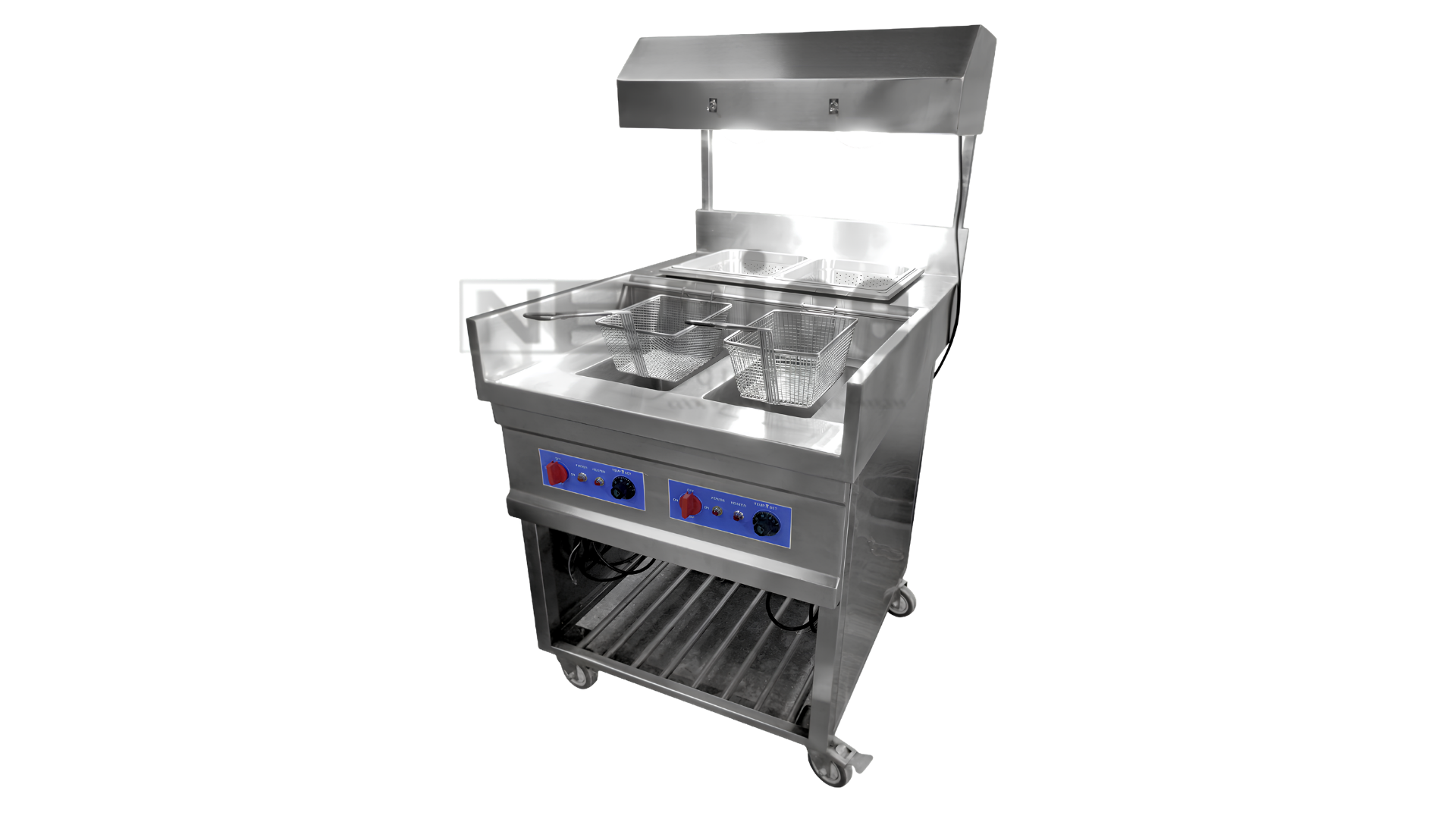 Double Deep Fryer With Dumping Station