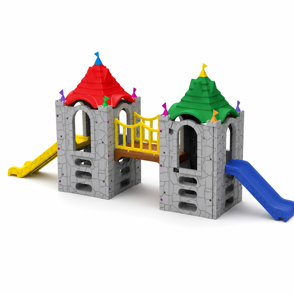 Double Single Medieval Castle Multicolor