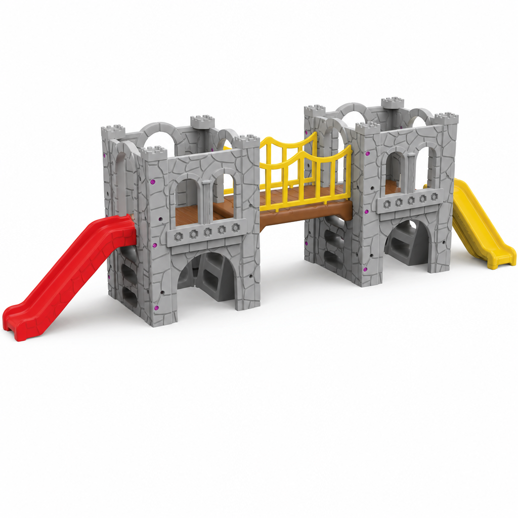 Double Single Medieval Castle Alongado
