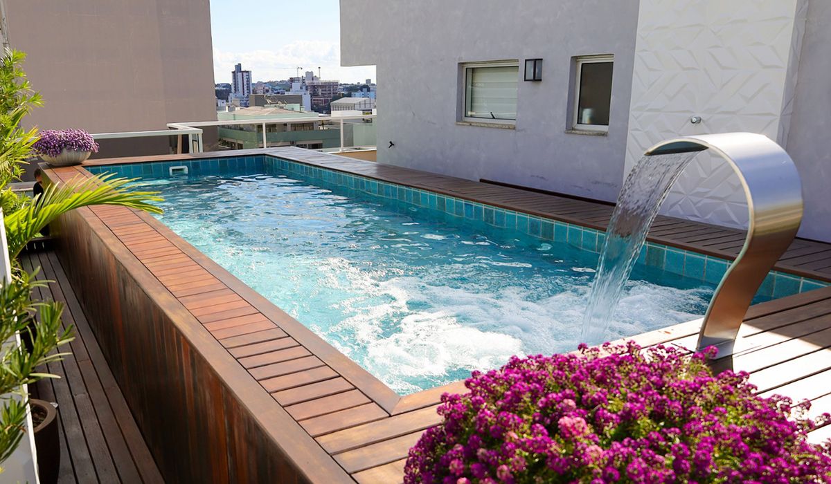 Linha Dream - Piscina rooftop com cascata