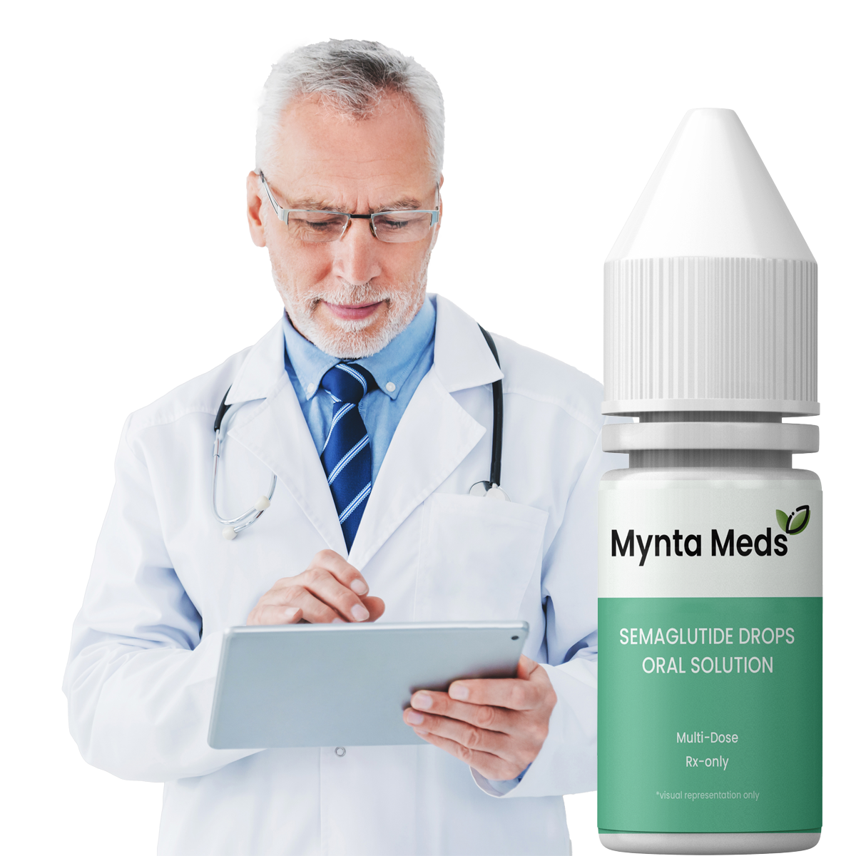 Doctor reviewing Mynta Meds prescription