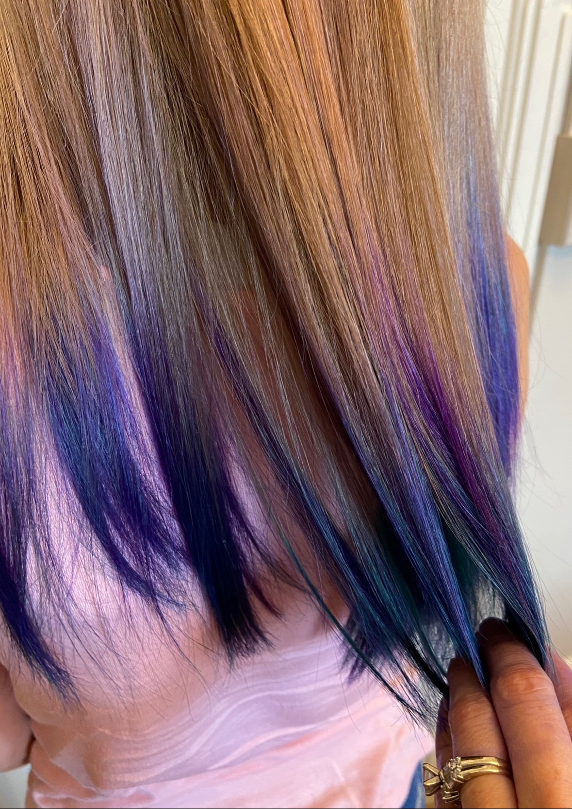 Peekaboo purple and blue hidden color