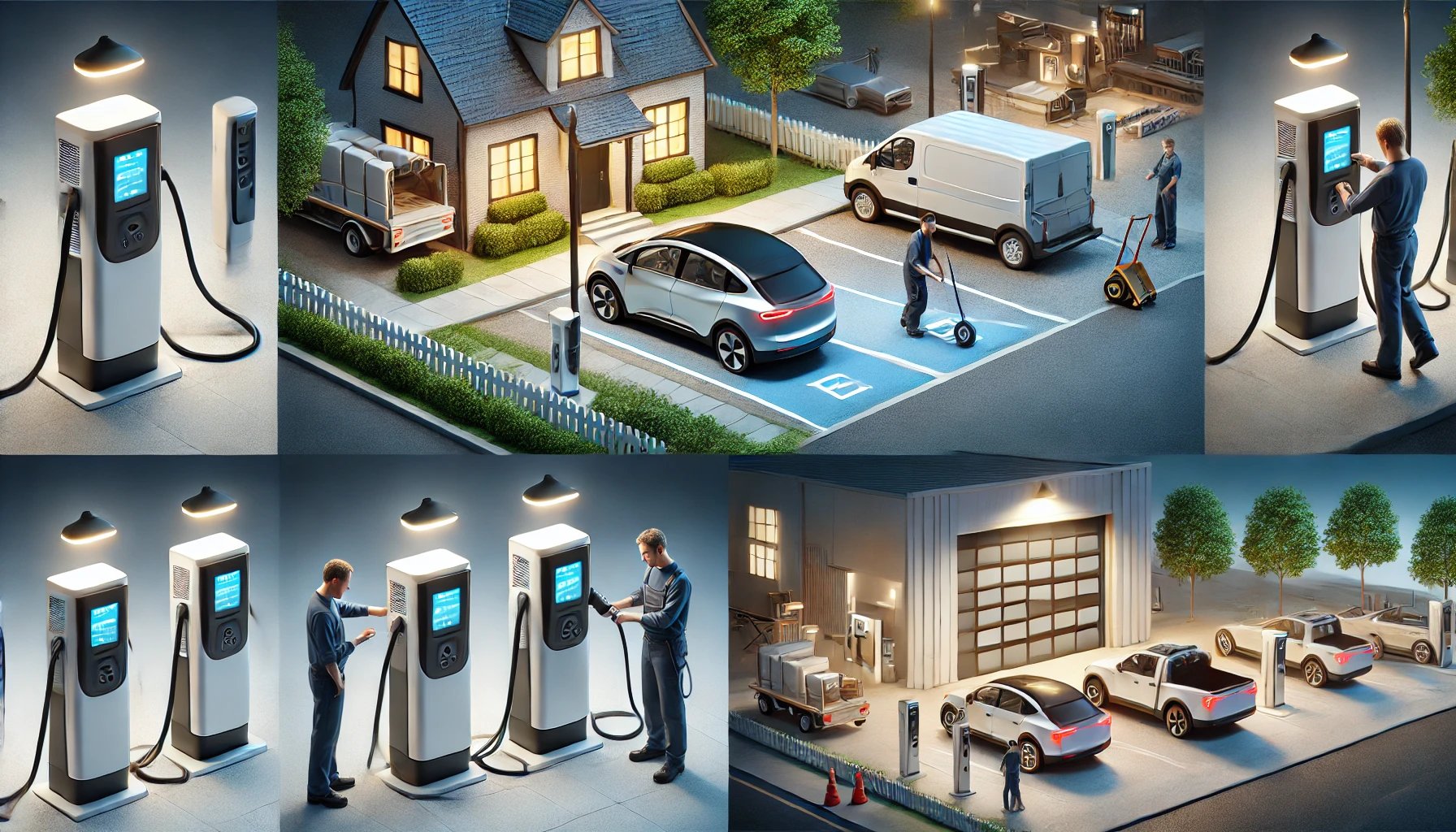 Various EV charger installation scenarios