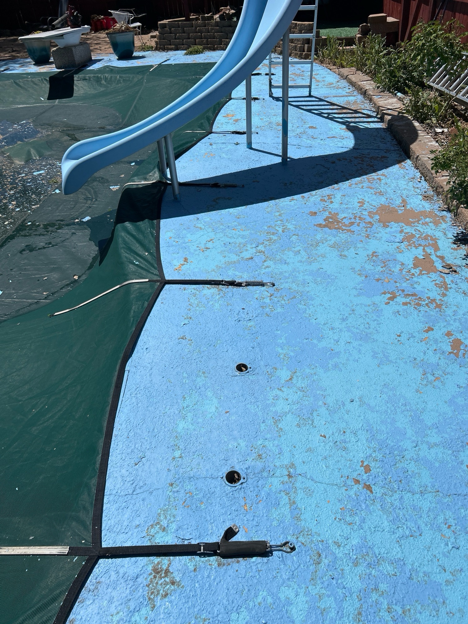 Peeling Pool Deck VUBA Resurfacing - Before
