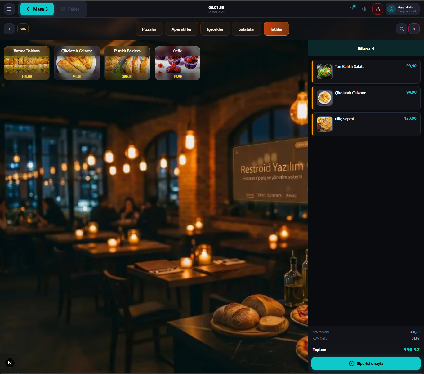 Restroid POS Cloud - Masa ve Sipariş Yönetimi