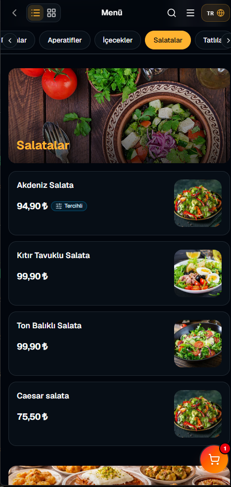 Kategori Sekmeleri