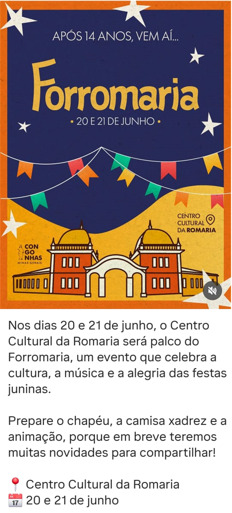 Cartaz do evento Forromaria