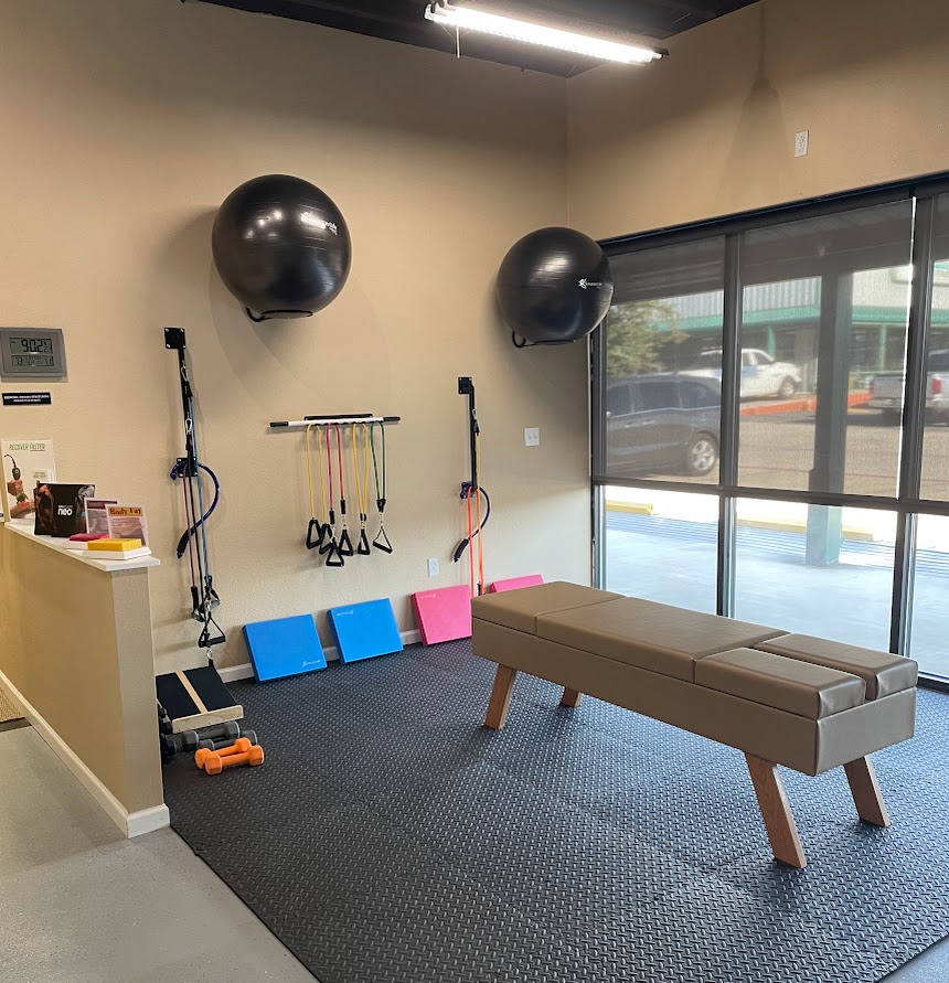 Modern exercise and rehabilitation room with fitness equipment for weight loss support