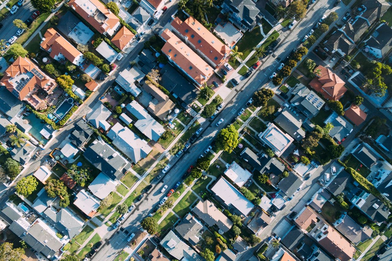 Aerial view of Toronto neighbourhoods