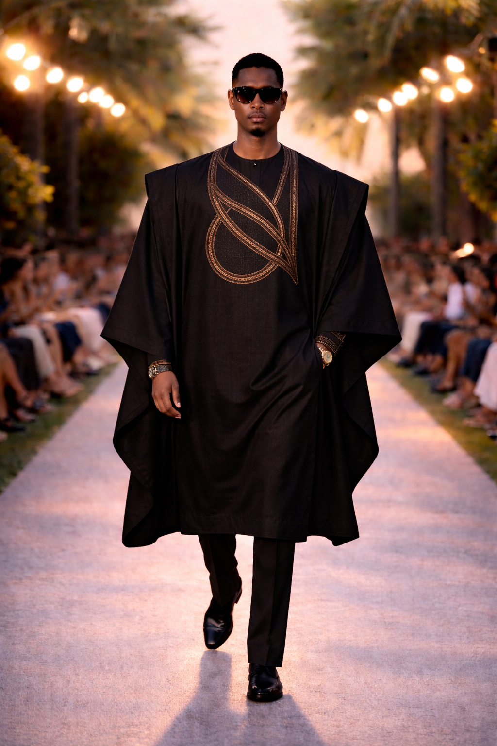 Grand Boubou Noir Prestige