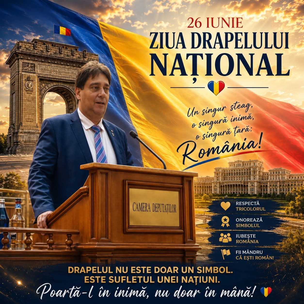 26 Iunie - Ziua Drapelului Național al României