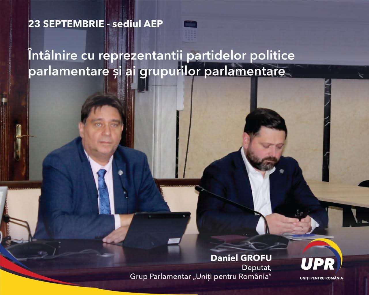 Reprezentanții UPR la consultările organizate de Autoritatea Electorală Permanentă