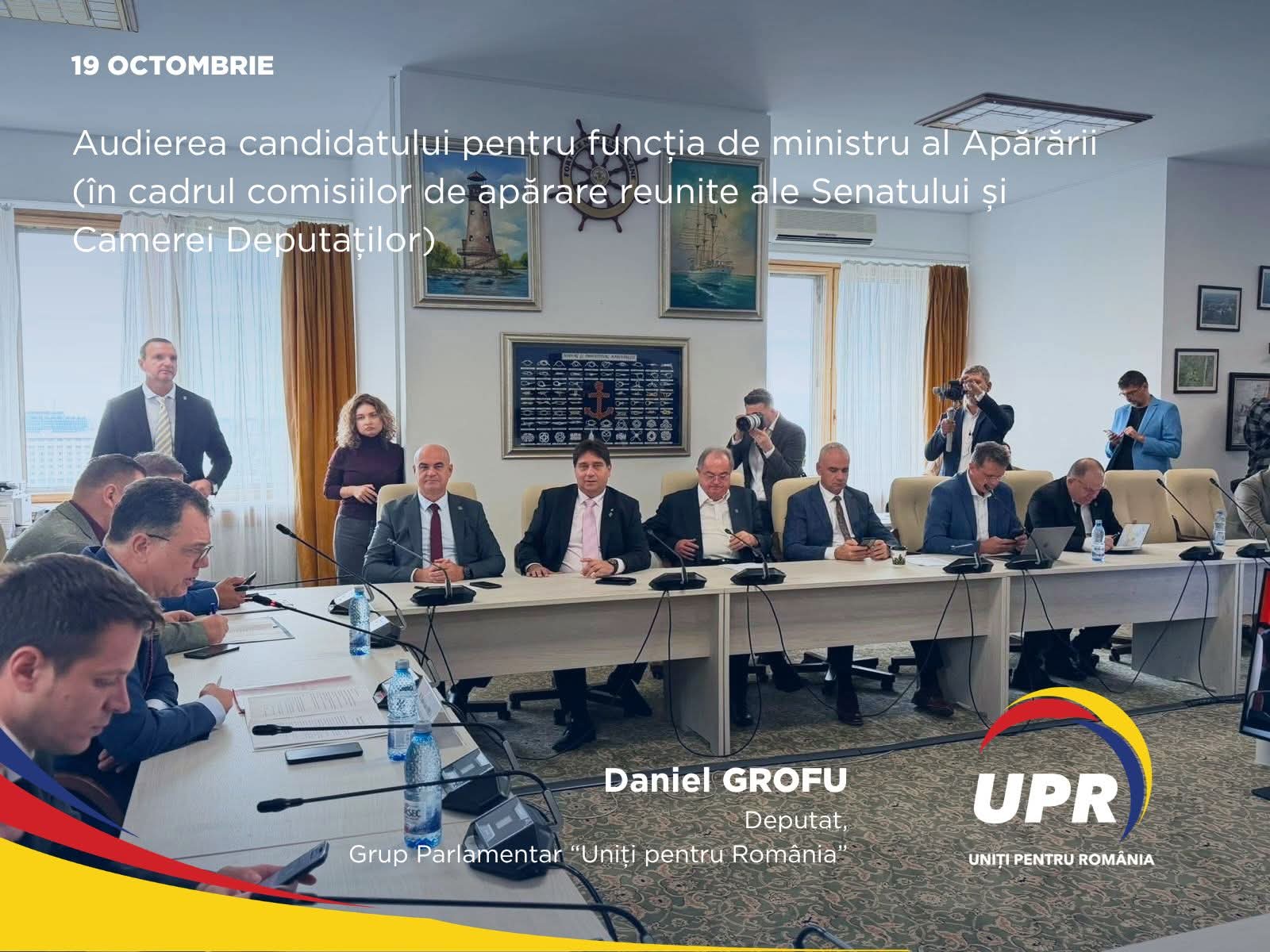 Audierea candidaților pentru conducerea MAI și MApN