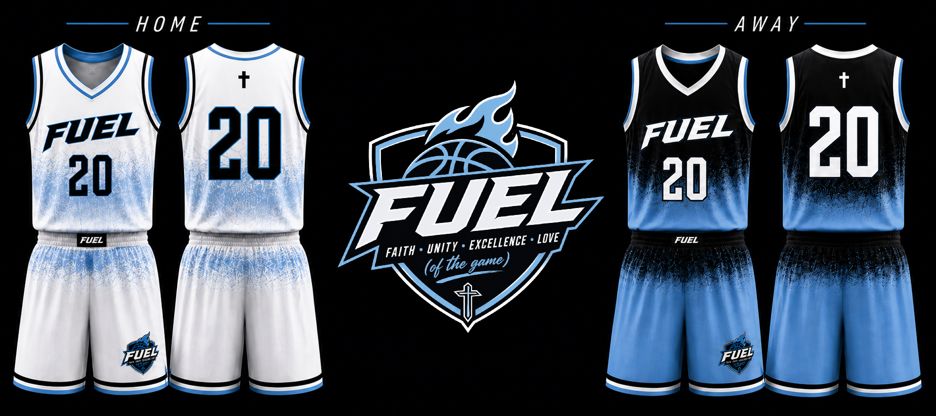 FUEL Basketball Home and Away Uniforms