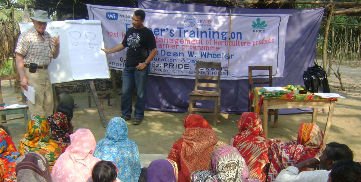 PRIDE Bangladesh farmer training program on post-harvest handling of horticultural crops