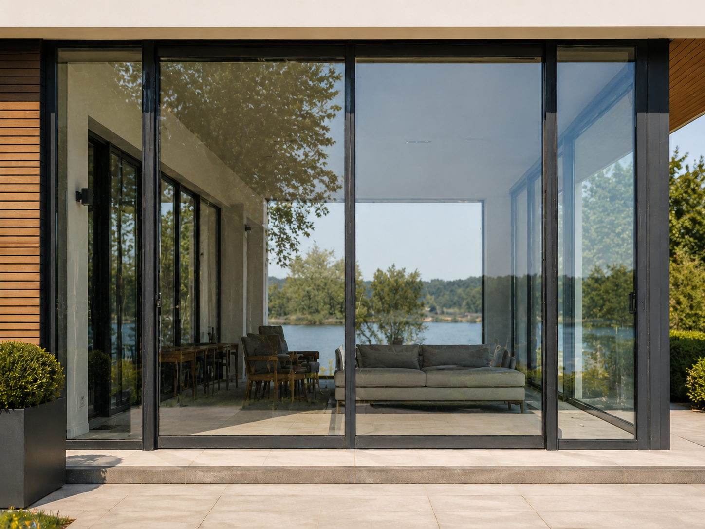 Kristallklare Fenster mit perfekter Durchsicht und schöner Aussicht