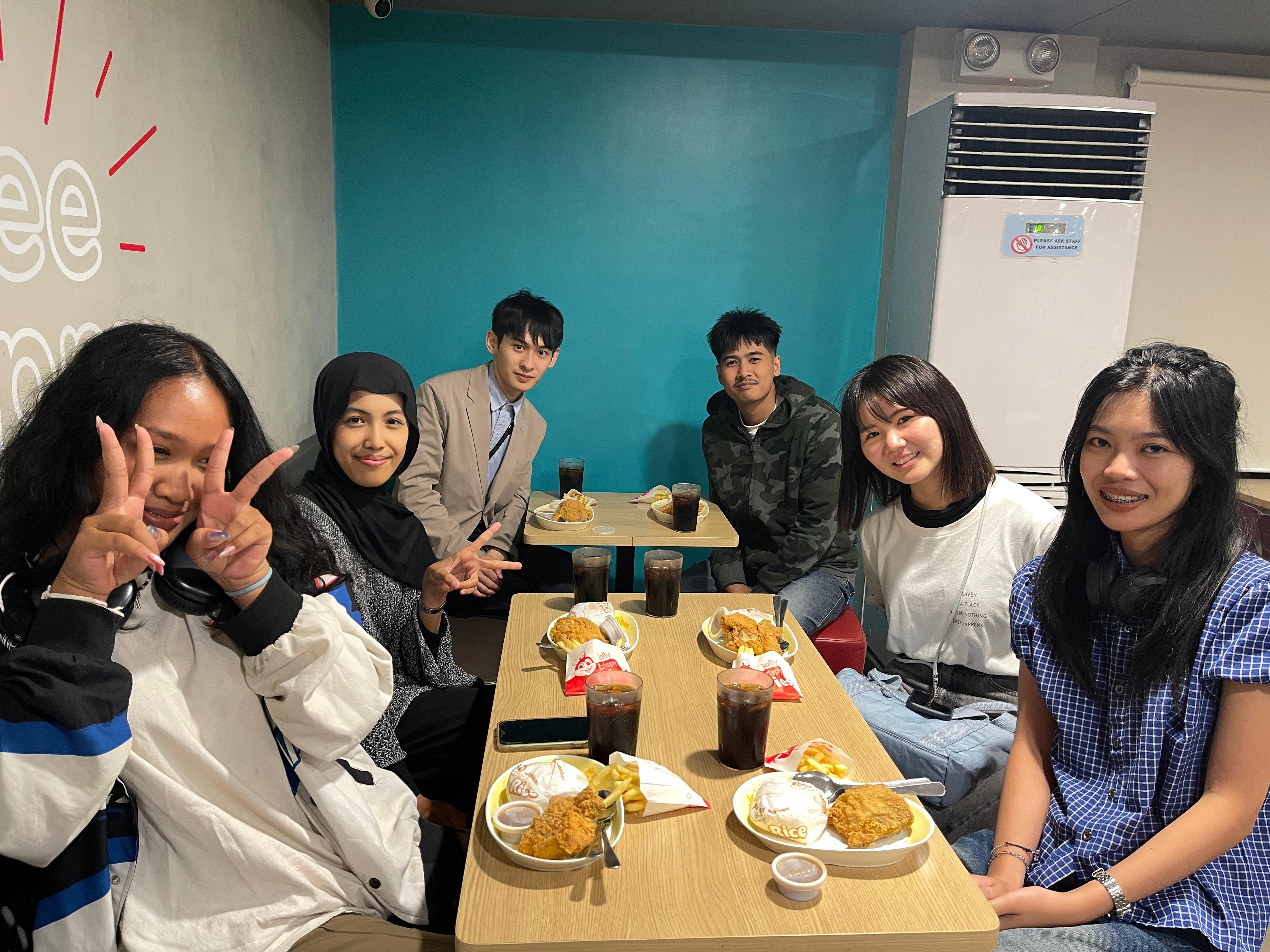 Group at Jollibee restaurant