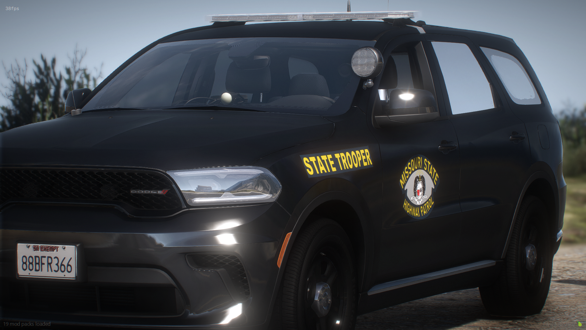 Black State Trooper Dodge Durango