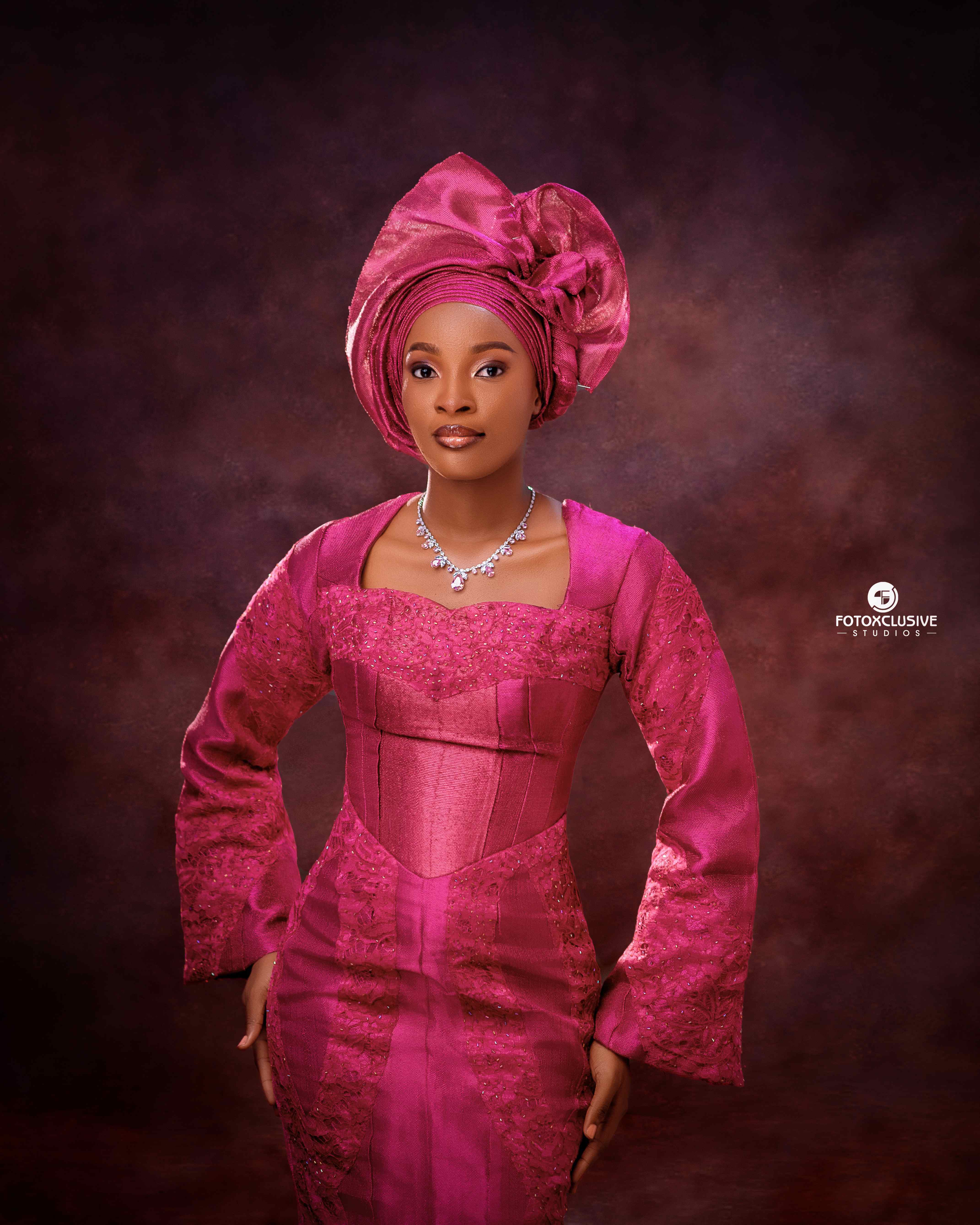 Joy - Portrait in traditional magenta dress