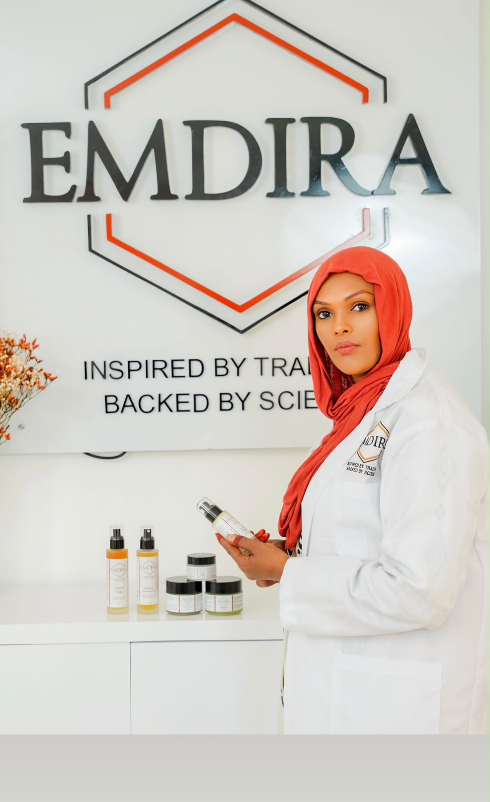 Faduma Abdi — Founder, EMDIRA, in traditional Somali dress