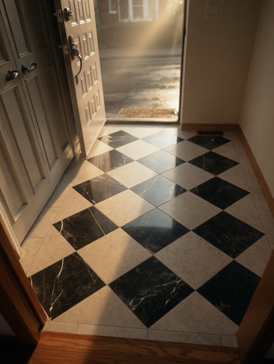Classic Diamond Pattern Foyer