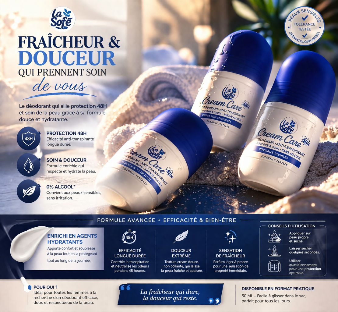 Déodorant La Sofé Cream Care Fraîcheur & Douceur