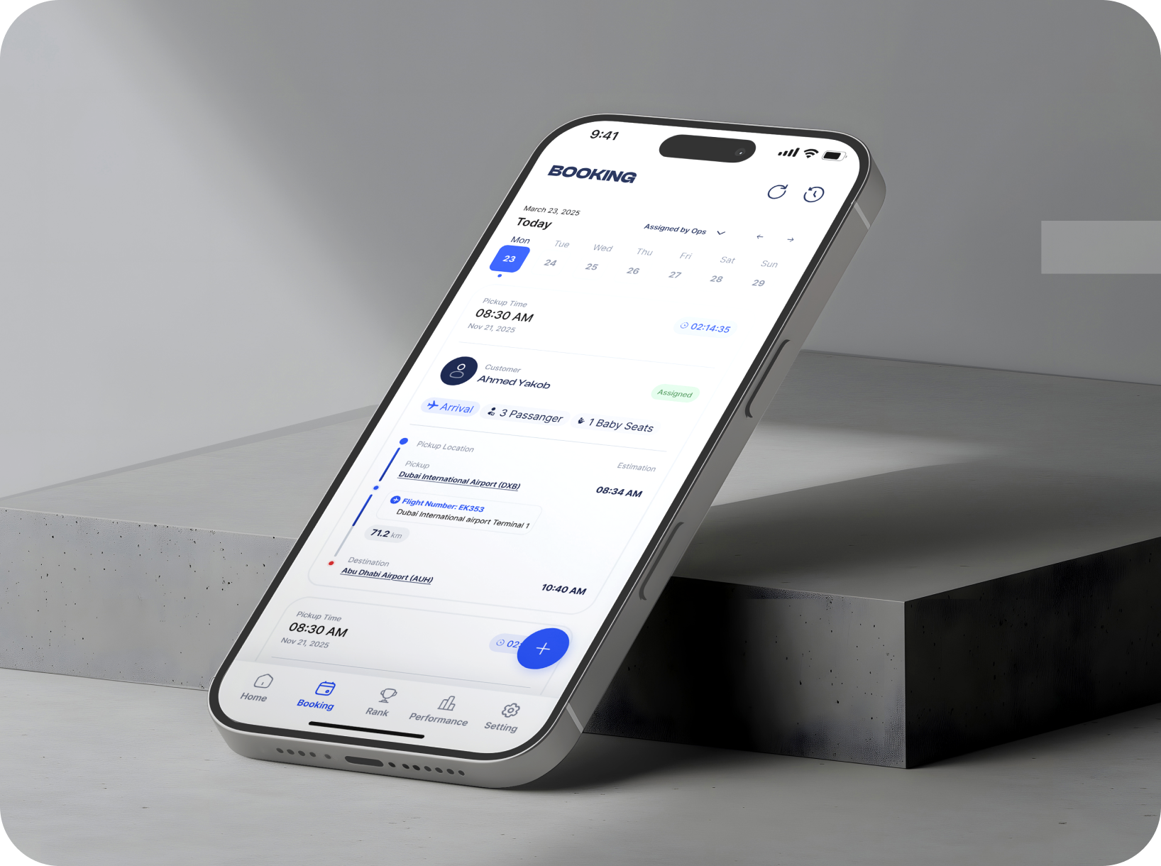 Transportech.ai booking interface