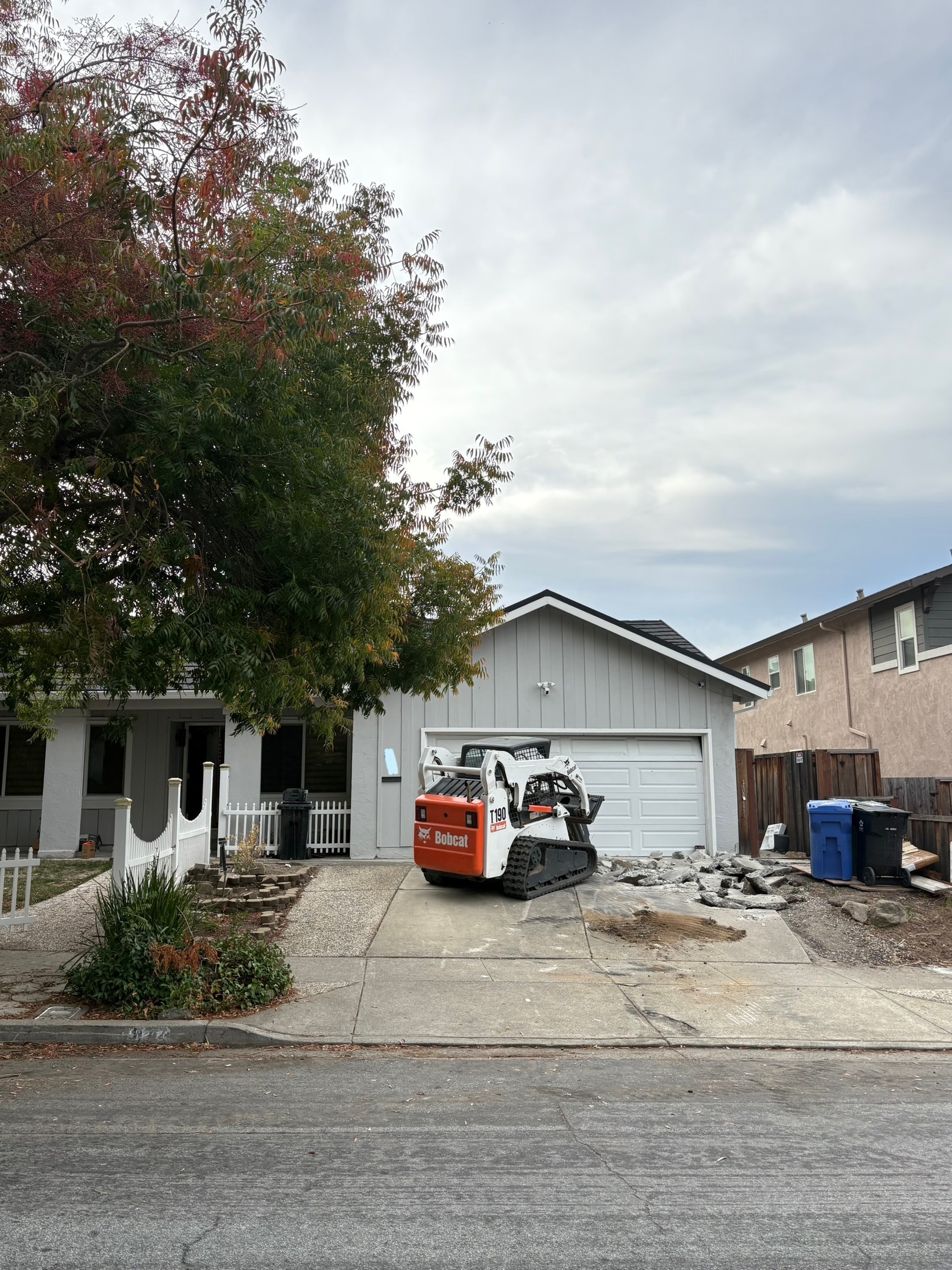 Front yard demolition - construction beginning