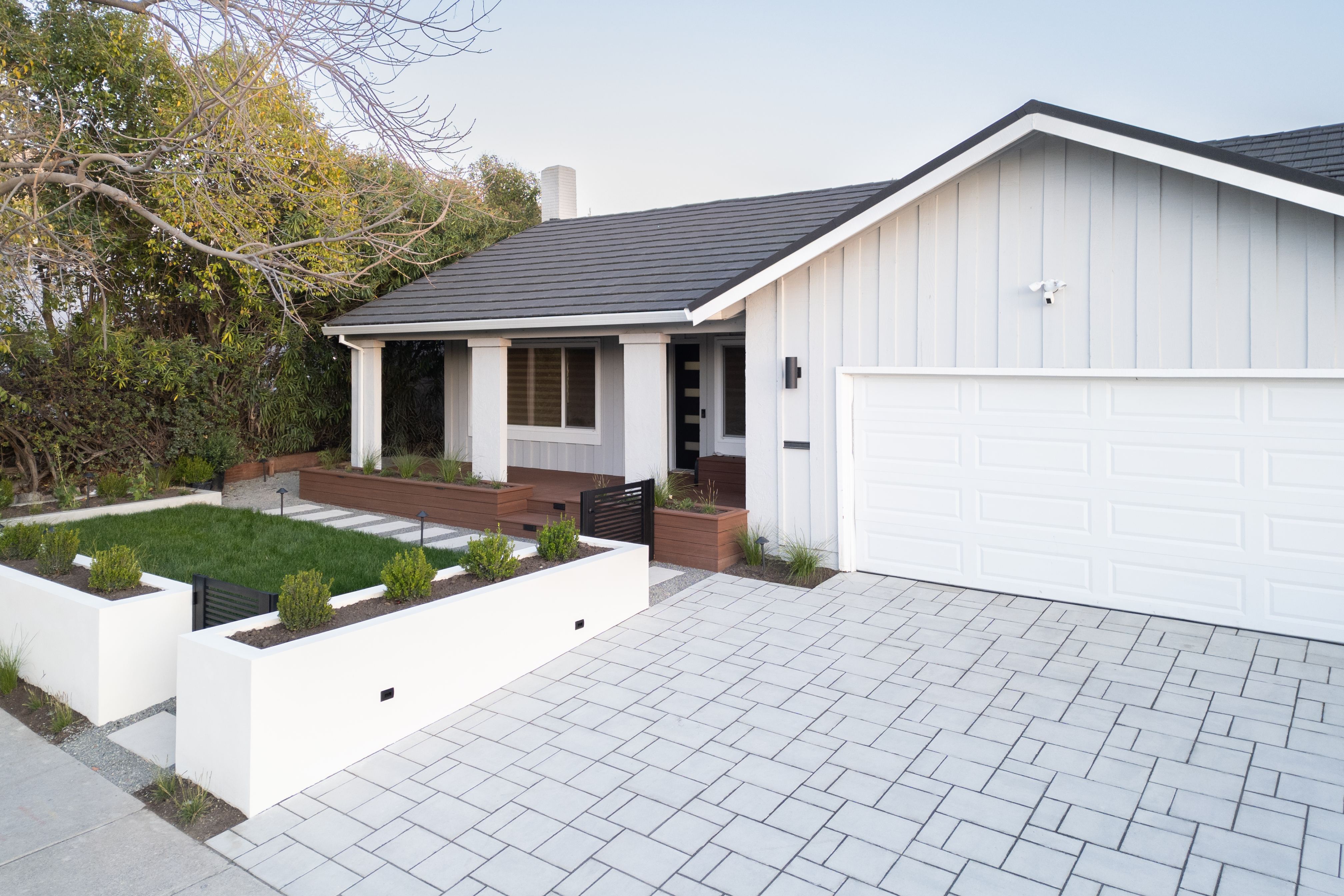 Front yard progress - modern hardscape taking shape
