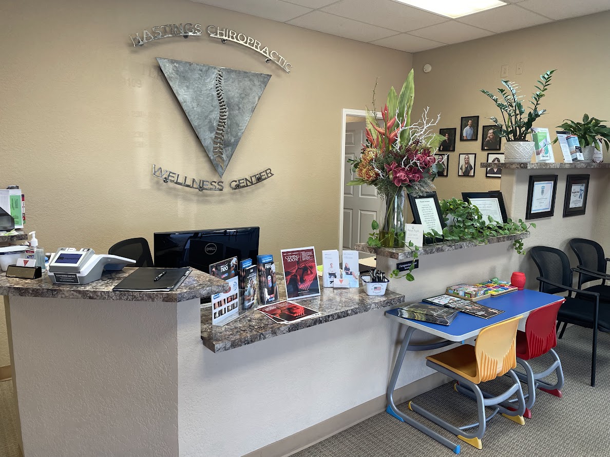 Professional front desk with welcoming reception area