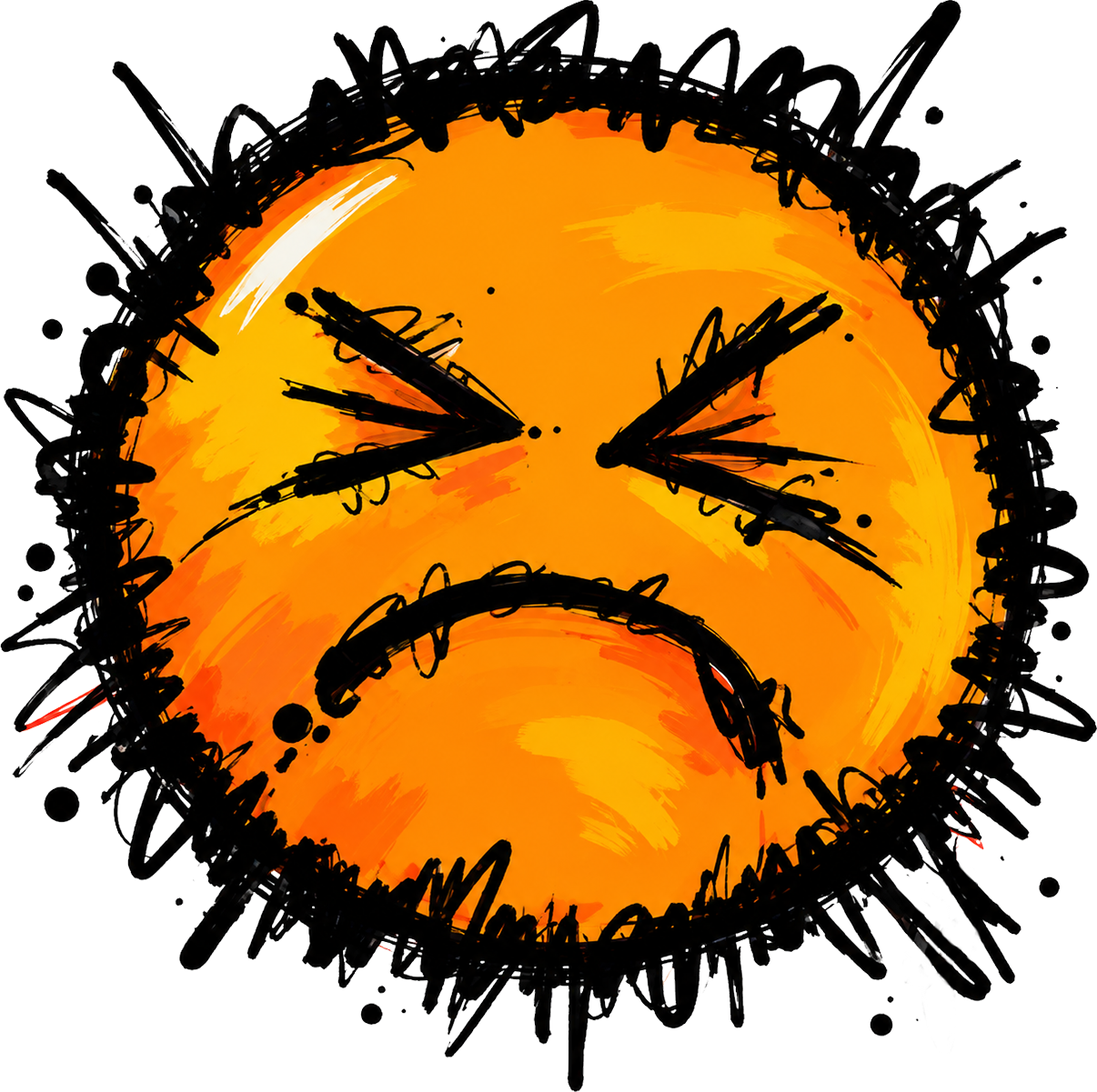 Frustration emotion character