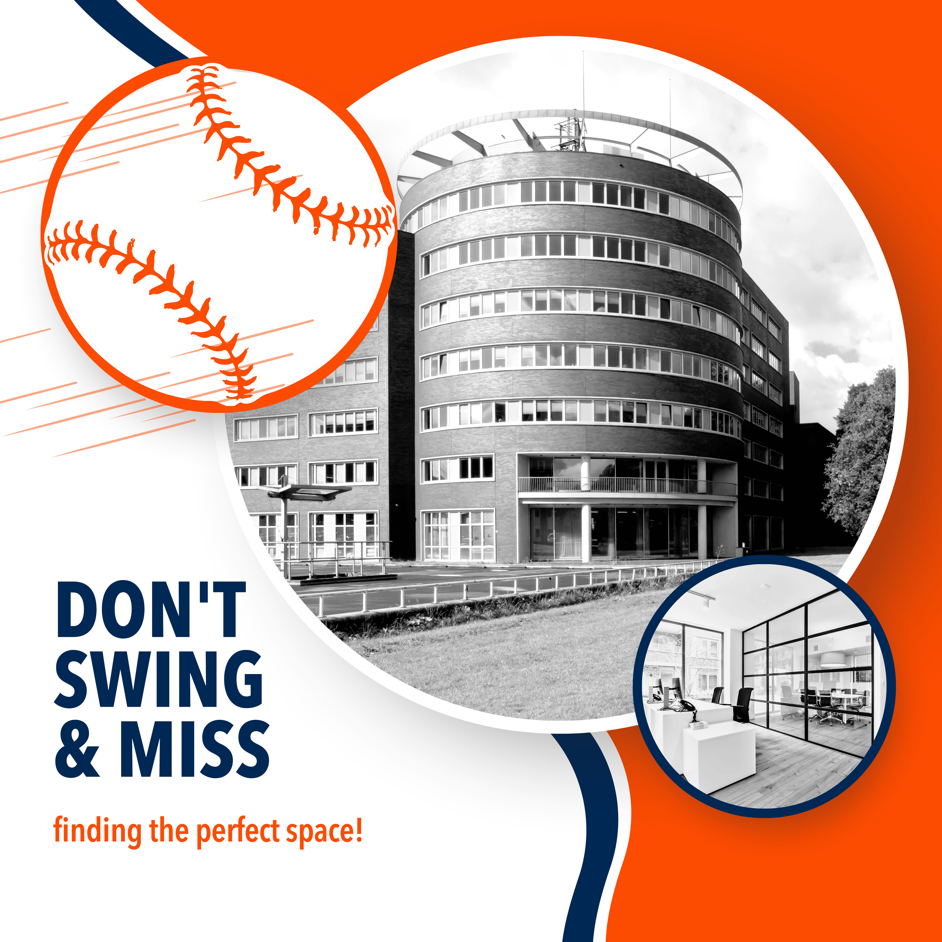 Gittleson Zuppas Don't Swing and Miss baseball-themed commercial real estate campaign