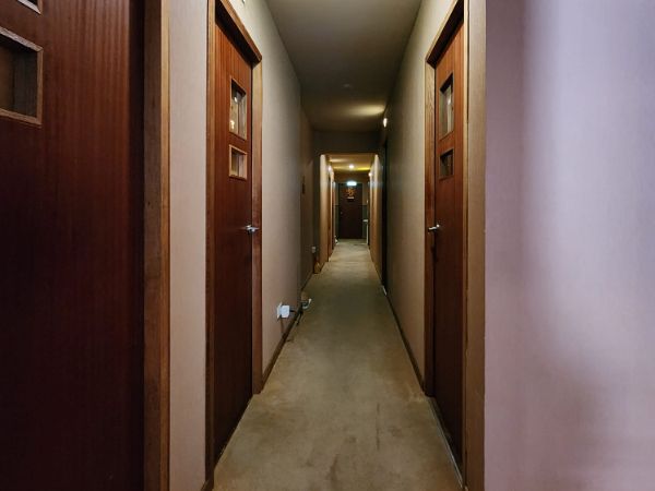 Quiet treatment room corridor
