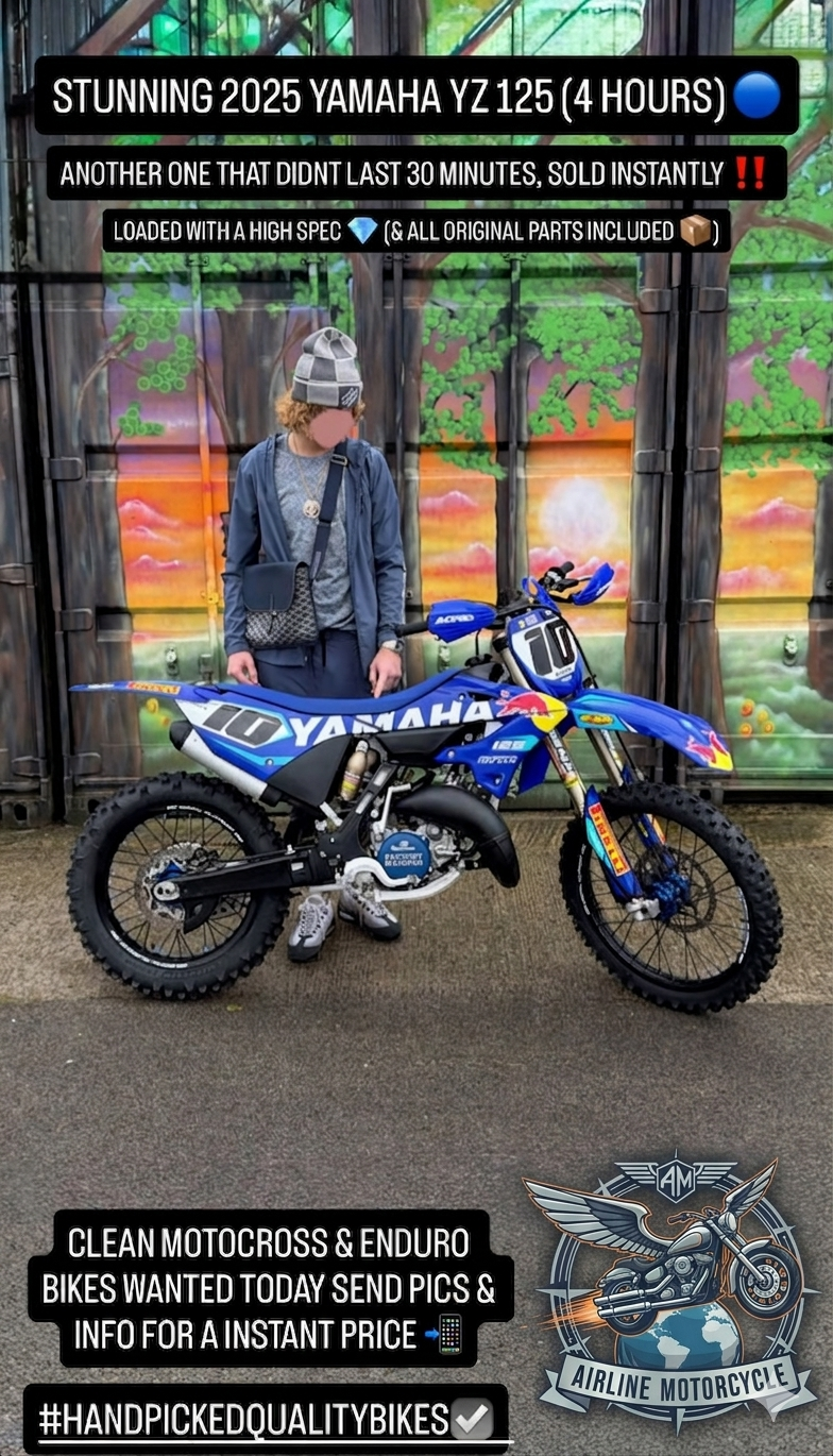 2025 Yamaha YZ 125 - Sold instantly
