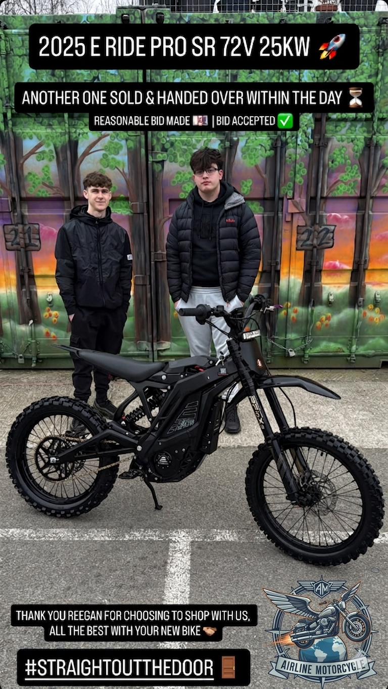 2025 E Ride Pro SR 72V - Customer handover