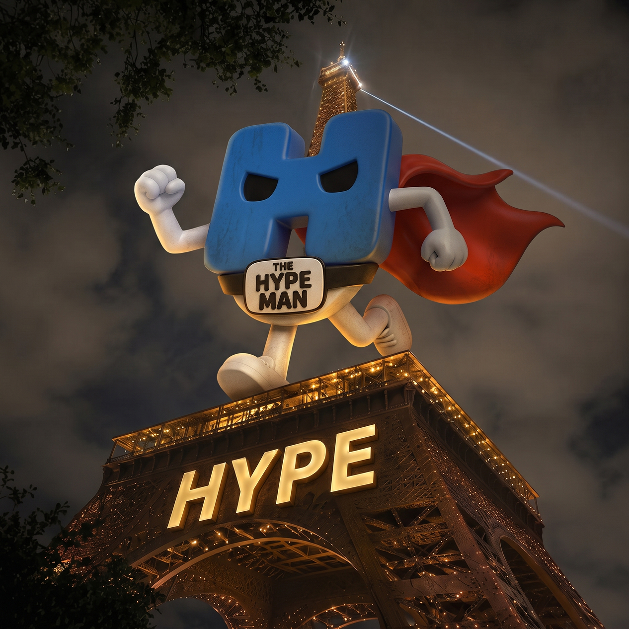 The Hype Man conquering the Eiffel Tower