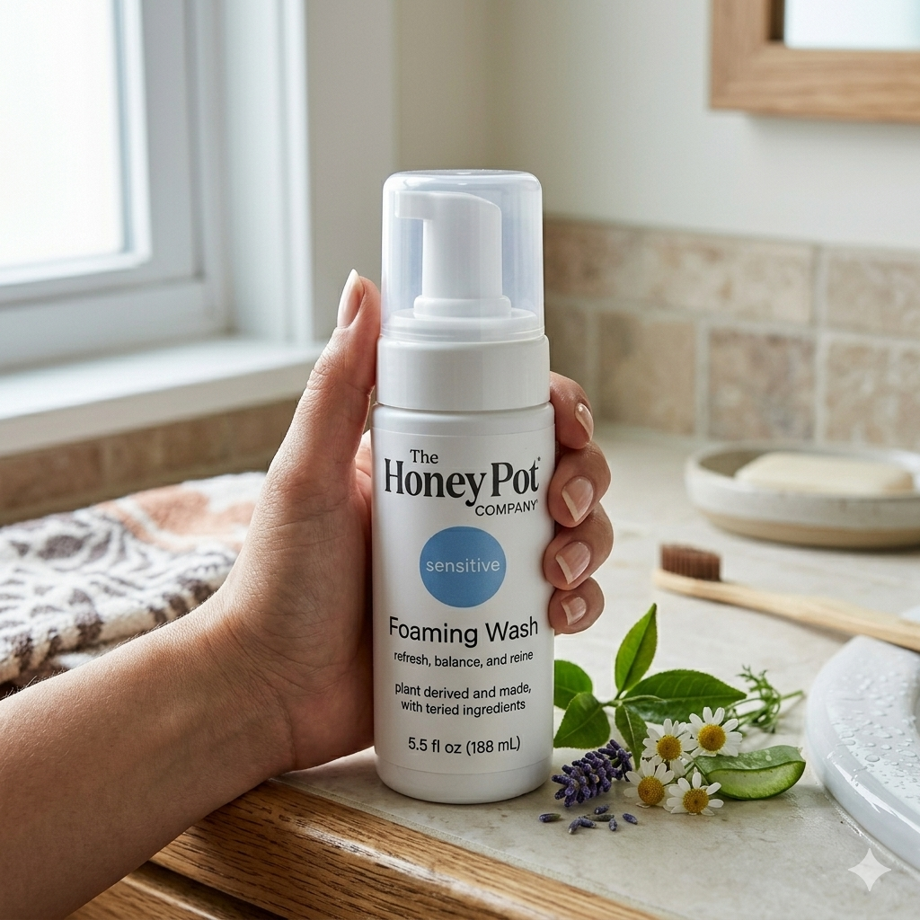 Sensitive Foaming Wash - In use
