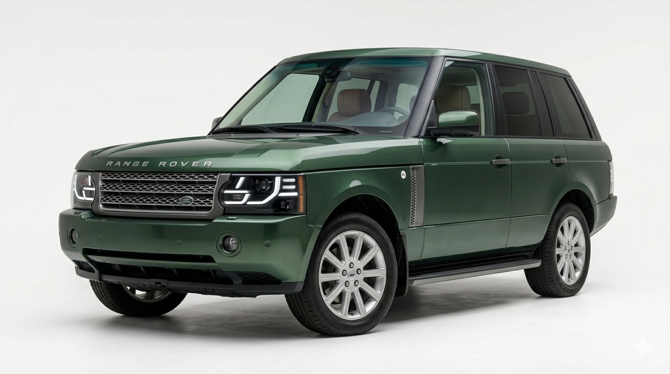 Range Rover front view showing LED headlight design