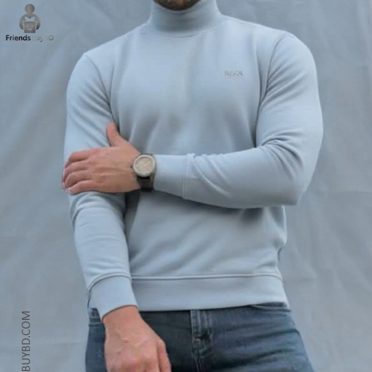 Men's Stretch Turtleneck Long Sleeve Top