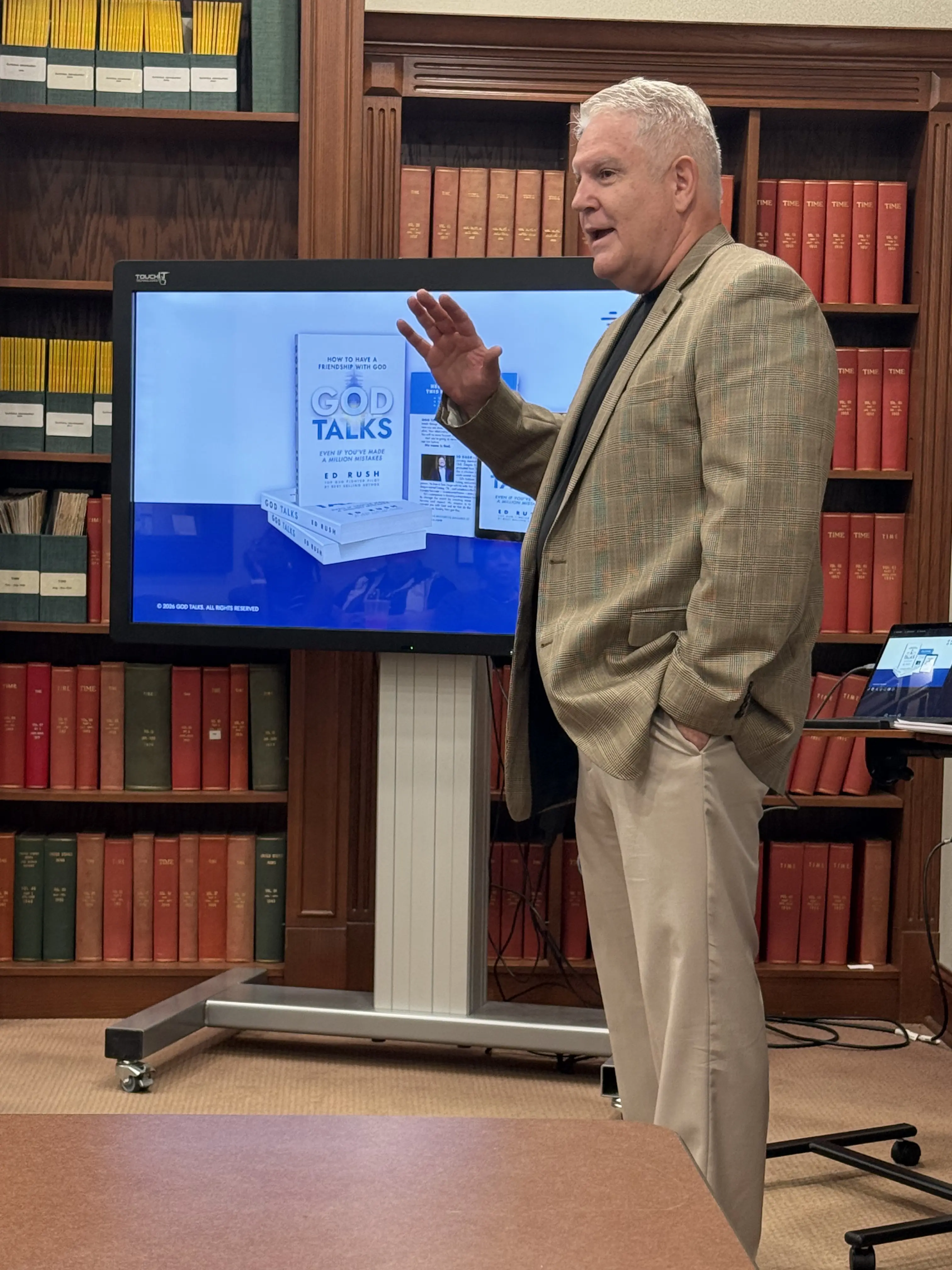 Paul Higginbotham presenting at Florence Library